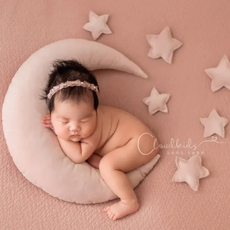 Colorful Posing Moon Props With Pillow Set - Newborn Photography Props - Image 2